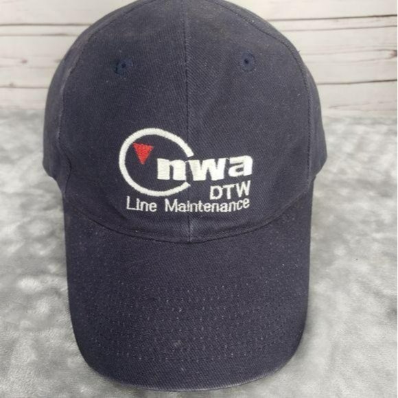 Toppers NWA DTW Line Maintenance Hook And Loop Cap - Picture 1 of 12